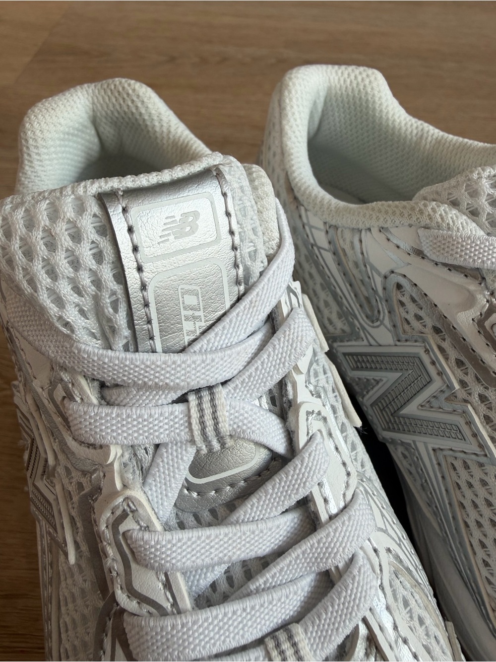 New Balance Women’s White Mesh Athletic Sneakers